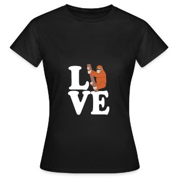 Orang Utan - Frauen T-Shirt - Schwarz - Vorne - AI Model Female 172 dark (172cm)
