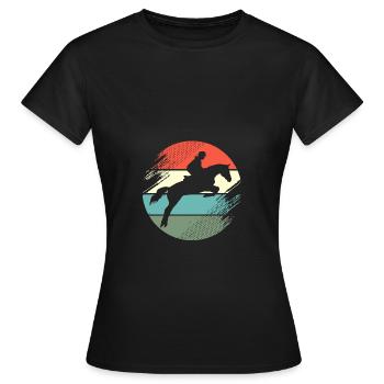 Show Jumping Show Jumping - Women's T-Shirt - black - Front - AI Model Female 172 dark (172cm)