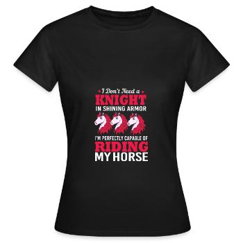 Show Jumping Show Jumping - Women's T-Shirt - black - Front - AI Model Female 172 dark (172cm)