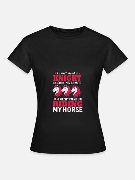 Springreiten Springpferd - Frauen T-Shirt - Schwarz