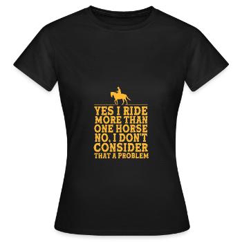Show Jumping Show Jumping - Women's T-Shirt - black - Front - AI Model Female 172 dark (172cm)