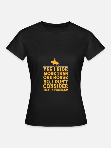 Springreiten Springpferd - Frauen T-Shirt - Schwarz