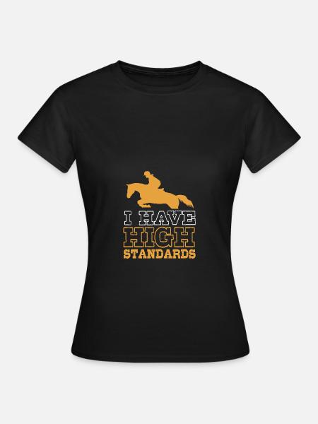 Springreiten Springpferd - Frauen T-Shirt - Schwarz