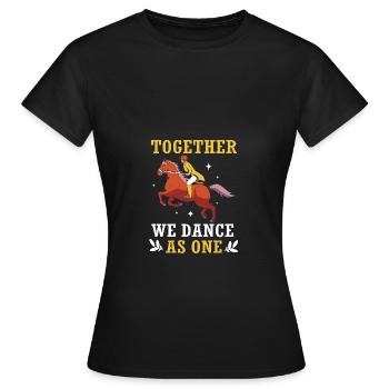 Dressage Dressage Cheval Dressage Cavalier - T-shirt Femme - noir - Devant - AI Model Female 172 dark (172cm)