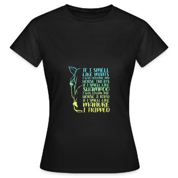 Dressage Dressage Cheval Dressage Cavalier - T-shirt Femme - noir - Devant - AI Model Female 172 dark (172cm)