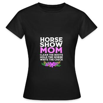 Dressage Dressage Cheval Dressage Cavalier - T-shirt Femme - noir - Devant - AI Model Female 172 dark (172cm)