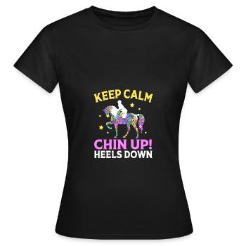 Dressage Dressage Cheval Dressage Cavalier - T-shirt Femme - noir - Devant - AI Model Female 172 dark (172cm)