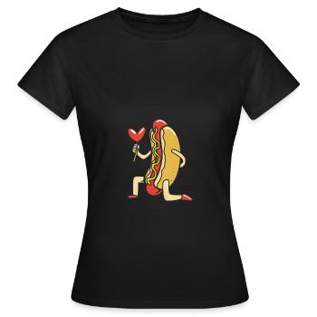 Hot Dog Snack - Women's T-Shirt - black - Front - AI Model Female 172 dark (172cm)