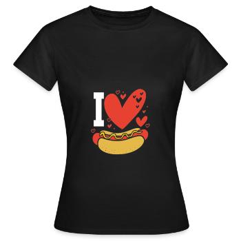 Hot Dog Snack - Women's T-Shirt - black - Front - AI Model Female 172 dark (172cm)
