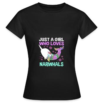 Narwhal - Women's T-Shirt - black - Front - AI Model Female 172 dark (172cm)