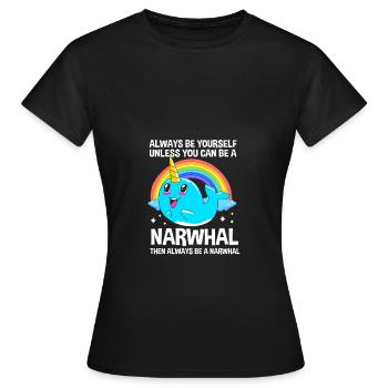 Narval - T-shirt Femme - noir - Devant - AI Model Female 172 dark (172cm)