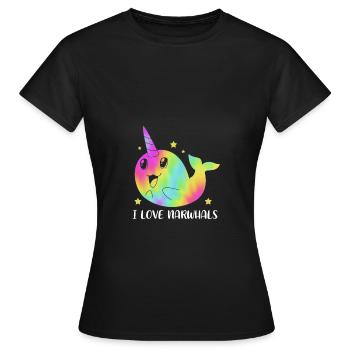 Narval - T-shirt Femme - noir - Devant - AI Model Female 172 dark (172cm)