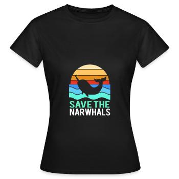 Narval - T-shirt Femme - noir - Devant - AI Model Female 172 dark (172cm)
