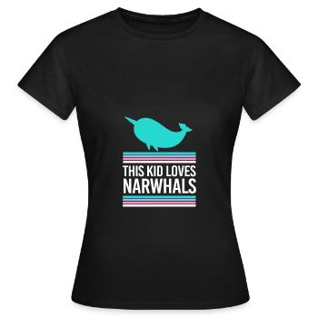 Narwhal - Women's T-Shirt - black - Front - AI Model Female 172 dark (172cm)