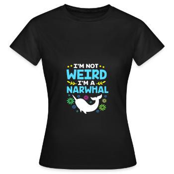 Narwhal - Women's T-Shirt - black - Front - AI Model Female 172 dark (172cm)