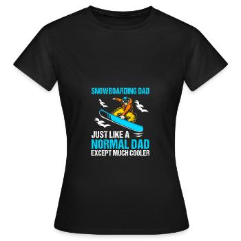 Snowboard Snowboard Vacances snowboard Snowboarders - T-shirt Femme - noir - Devant - AI Model Female 172 dark (172cm)