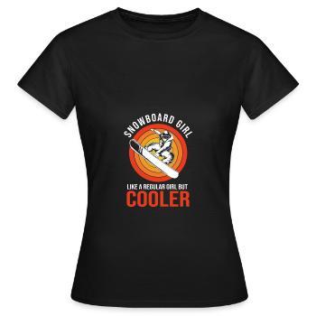 Snowboard Snowboard Vacances snowboard Snowboarders - T-shirt Femme - noir - Devant - AI Model Female 172 dark (172cm)