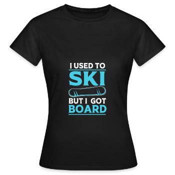 Snowboard Snowboard Vacances snowboard Snowboarders - T-shirt Femme - noir - Devant - AI Model Female 172 dark (172cm)