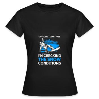 Snowboard Snowboard Vacances snowboard Snowboarders - T-shirt Femme - noir - Devant - AI Model Female 172 dark (172cm)
