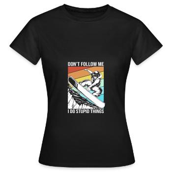 Snowboard Snowboard Vacances snowboard Snowboarders - T-shirt Femme - noir - Devant - AI Model Female 172 dark (172cm)