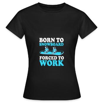 Snowboard Snowboard Vacances snowboard Snowboarders - T-shirt Femme - noir - Devant - AI Model Female 172 dark (172cm)