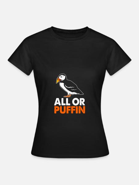 Papageientaucher Puffin - Frauen T-Shirt - Schwarz