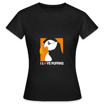 Papageientaucher Puffin - Frauen T-Shirt - Schwarz - Vorne - AI Model Female 172 dark (172cm)