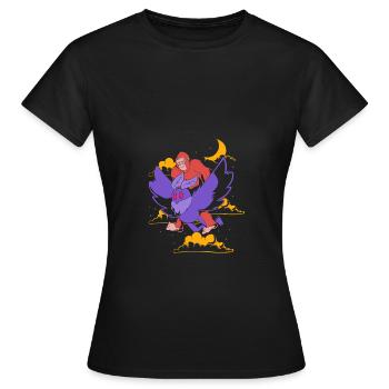 Papillon de nuit - T-shirt Femme - noir - Devant - AI Model Female 172 dark (172cm)