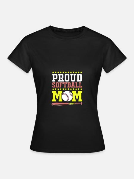 Softball Mama - Frauen T-Shirt - Schwarz