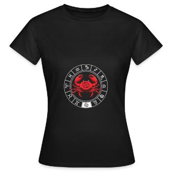 Sternzeichen Krebs - Frauen T-Shirt - Schwarz - Vorne - AI Model Female 172 dark (172cm)