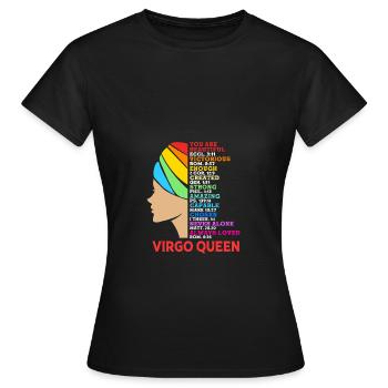 Sternzeichen Jungfrau - Frauen T-Shirt - Schwarz - Vorne - AI Model Female 172 dark (172cm)