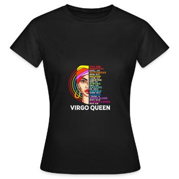 Sternzeichen Jungfrau - Frauen T-Shirt - Schwarz - Vorne - AI Model Female 172 dark (172cm)