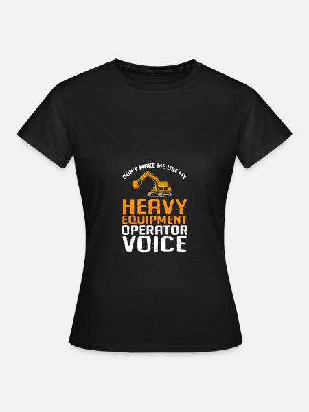 Baustelle Baggerfahrer Baggern - Frauen T-Shirt - Schwarz