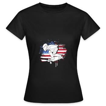 Longboard Longboarder Longboarding - Frauen T-Shirt - Schwarz - Vorne - AI Model Female 172 dark (172cm)