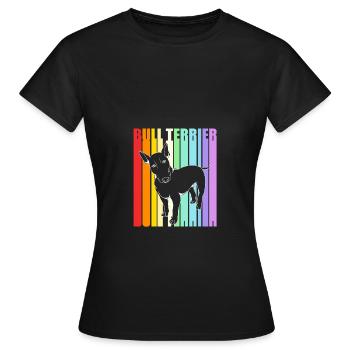 Bull terrier - T-shirt Femme - noir - Devant - AI Model Female 172 dark (172cm)