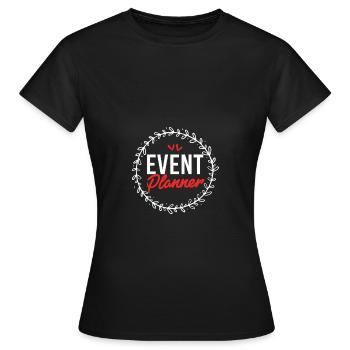 Event Planer - Frauen T-Shirt - Schwarz - Vorne - AI Model Female 172 dark (172cm)