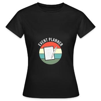 Event Planer - Frauen T-Shirt - Schwarz - Vorne - AI Model Female 172 dark (172cm)