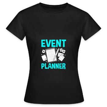 Event Planer - Frauen T-Shirt - Schwarz - Vorne - AI Model Female 172 dark (172cm)