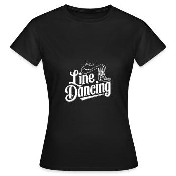 Line Dancing Country Dance - Line Dance Tanzen - Women's T-Shirt - black - Front - AI Model Female 172 dark (172cm)