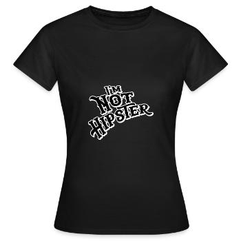 Dans le pas Hipster - T-shirt Femme - noir - Devant - AI Model Female 172 dark (172cm)