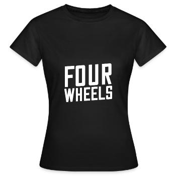 Four wheels - Women's T-Shirt - black - Front - AI Model Female 172 dark (172cm)