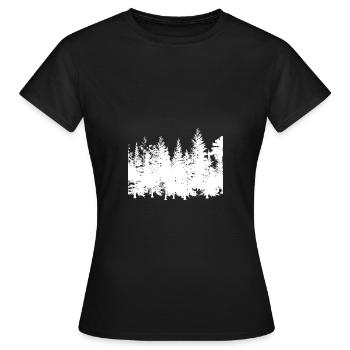 Contour de la forêt - T-shirt Femme - noir - Devant - AI Model Female 172 dark (172cm)