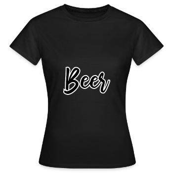 Beer - Frauen T-Shirt - Schwarz - Vorne - AI Model Female 172 dark (172cm)
