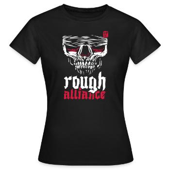 Rough Alliance no frame (White / Red) - Women's T-Shirt - black - Front - AI Model Female 172 dark (172cm)