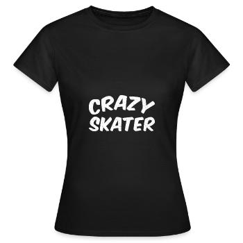 Crazy Skater - T-shirt Femme - noir - Devant - AI Model Female 172 dark (172cm)