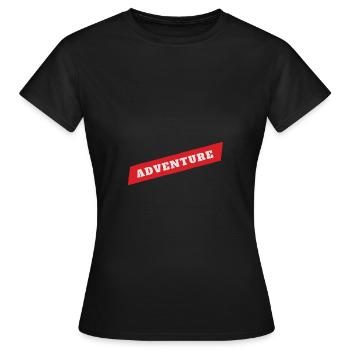 Aventure - T-shirt Femme - noir - Devant - AI Model Female 172 dark (172cm)