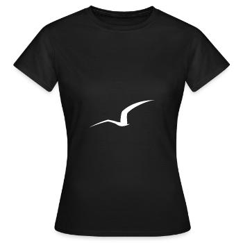 Möwe Silhouette - Frauen T-Shirt - Schwarz - Vorne - AI Model Female 172 dark (172cm)