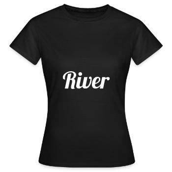 River Fluss - Frauen T-Shirt - Schwarz - Vorne - AI Model Female 172 dark (172cm)