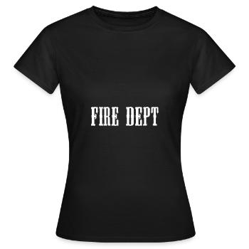 Service des incendies - T-shirt Femme - noir - Devant - AI Model Female 172 dark (172cm)