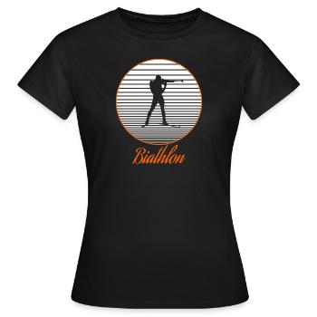 biathlon - T-shirt Femme - noir - Devant - AI Model Female 172 dark (172cm)